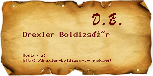 Drexler Boldizsár névjegykártya